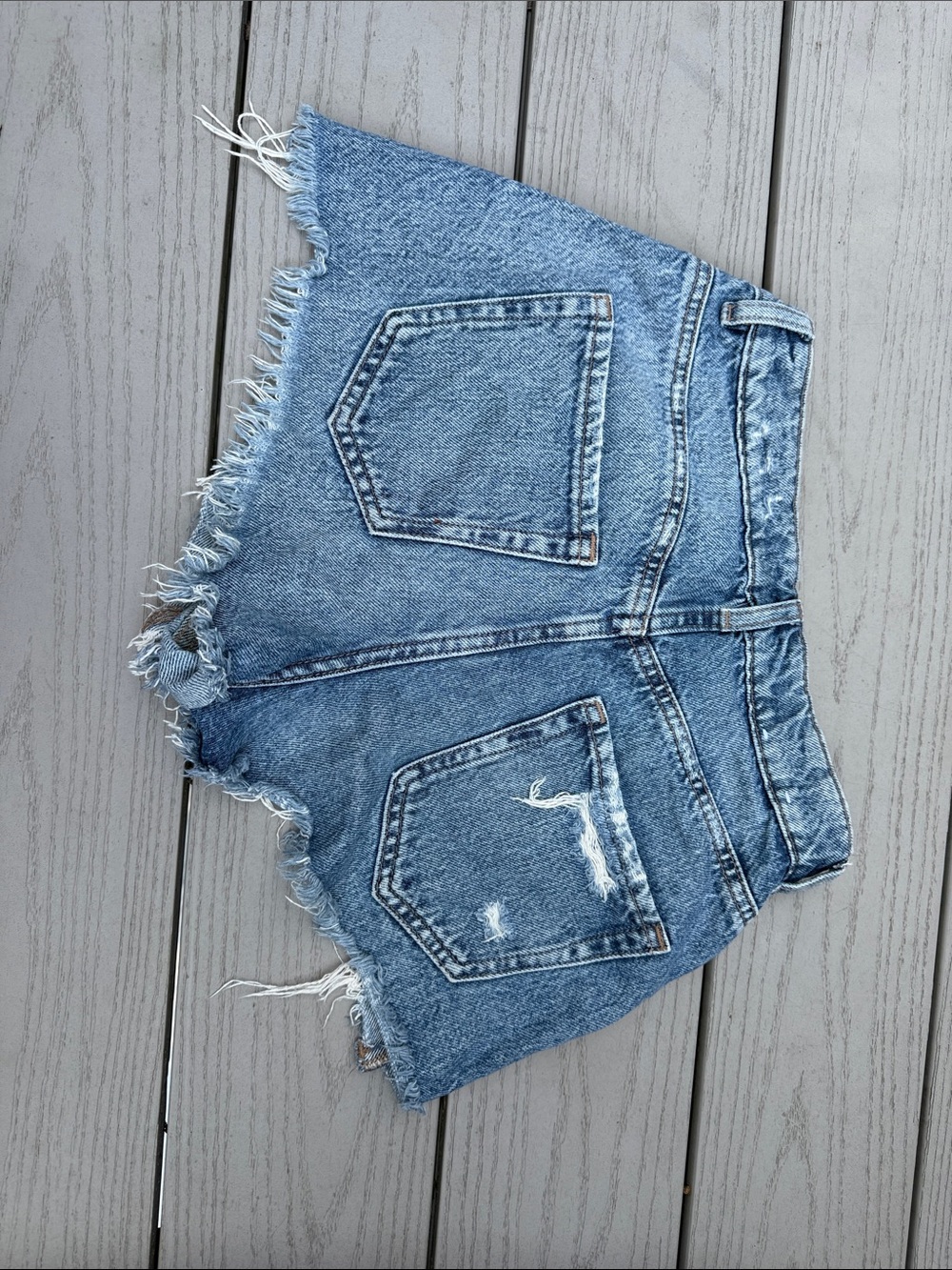 Garage Denim Distressed Women's Shorts Size 00 23 High-Rise - Picture 2 of 4